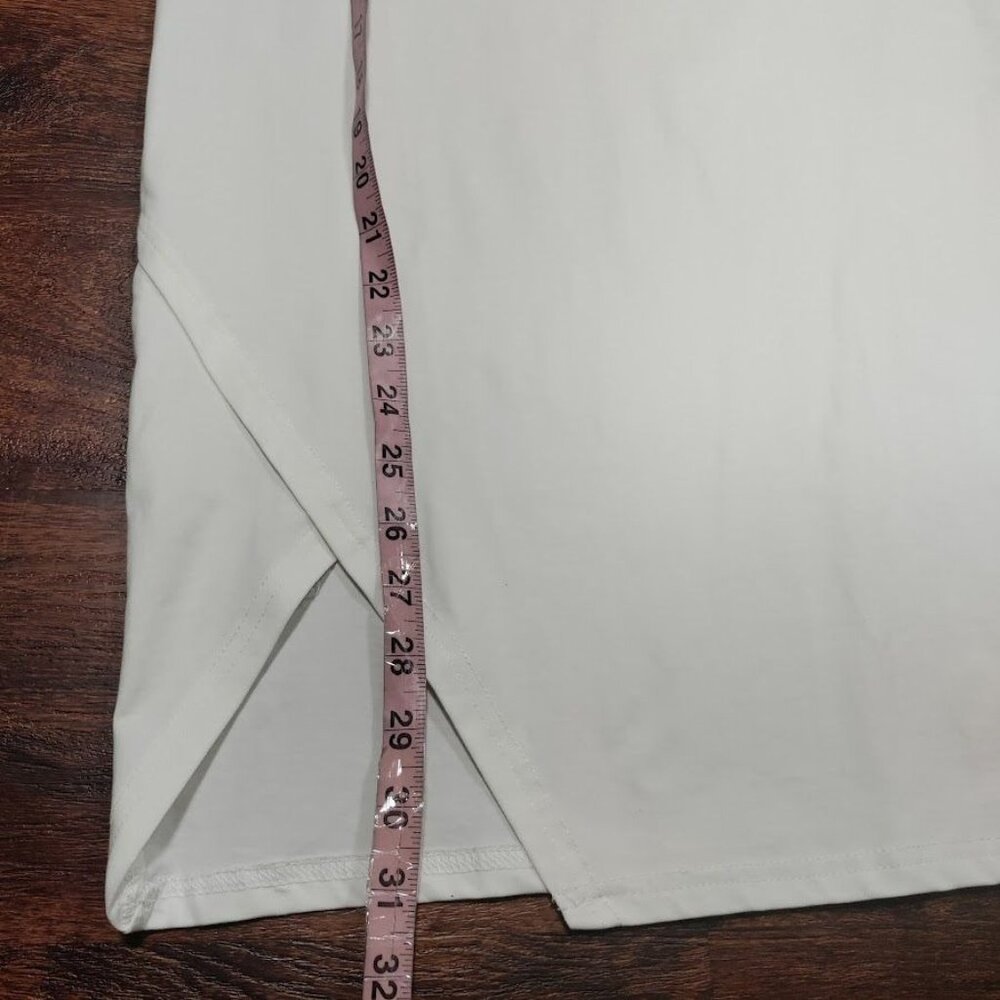 Superdown Destiny Slit Dress Short Sleeve White Twee XS Mini Dress - Picture 7 of 12